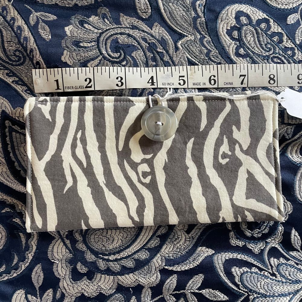 Handmade fabric wallet‎ billfold washable cotton baseball monkeys zebra NEW - Picture 2 of 16